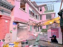 2019年蘇州拆除違建錘!金雞嶺三層別墅開拆